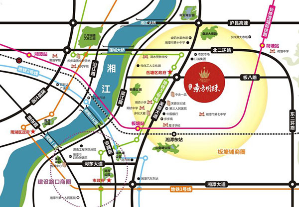 湘潭東方明珠位置圖