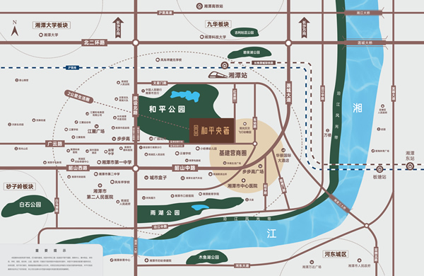 中國(guó)鐵建·和平央著位置圖